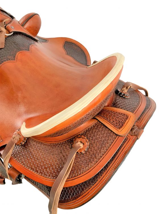 16" Wade Style Medium Oil Economy Roping Saddle Set Default Shiloh