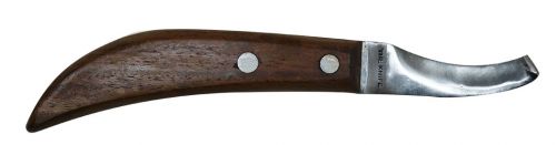 1602: Professional quality Right handed hoof knife with wooden handle Hoof Showman Saddles and Tack