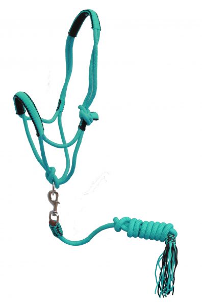 16219: Showman ® Pony Braided nylon cowboy knot rope Halter with lead Cowboy Halter Showman