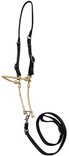16586: Showman ® Lariat rope tie down with black nylon cheeks Tie Down Showman