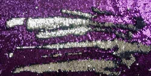 16662: Showman ® Nylon bronc halter with purple and silver sequins inlay Bronc Halter Showman