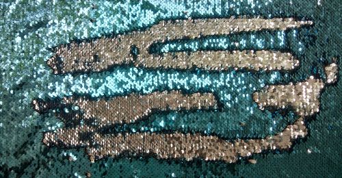 16665: Showman ® Nylon bronc halter with turquoise and silver sequins inlay Bronc Halter Showman