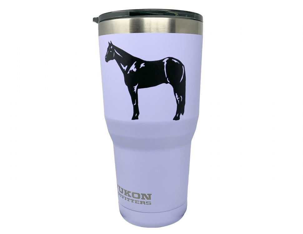 30 oz Insulated Standing Horse Stainless Steel double wall Purple Tumbler Tumbler Shiloh