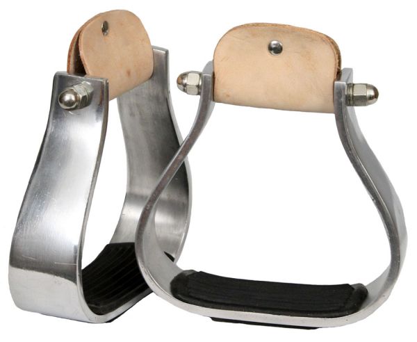 175315: Showman™ wide aluminum stirrup with rubber grip tread Stirrups Showman