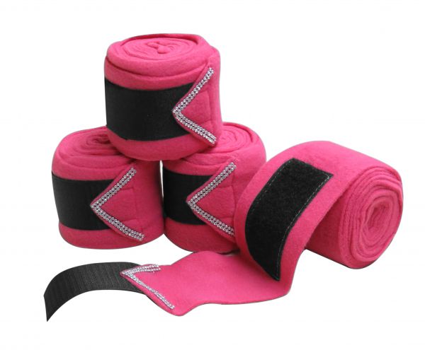 175865: Fleece polo wrap with rhinestones Primary Showman Saddles and Tack