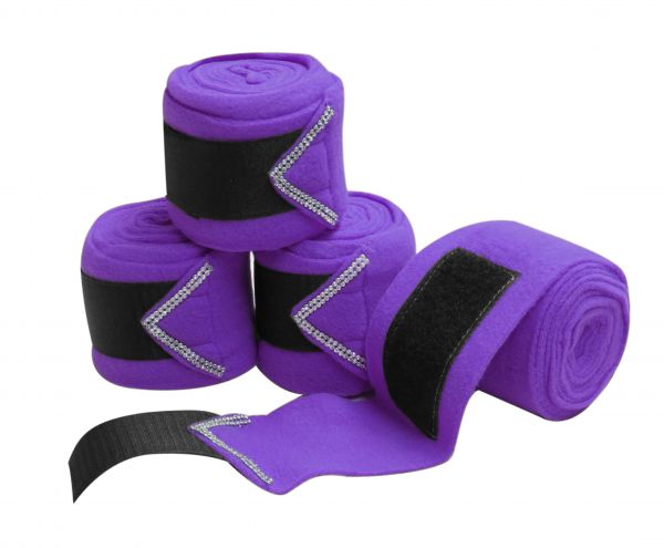 175865: Fleece polo wrap with rhinestones Primary Showman Saddles and Tack