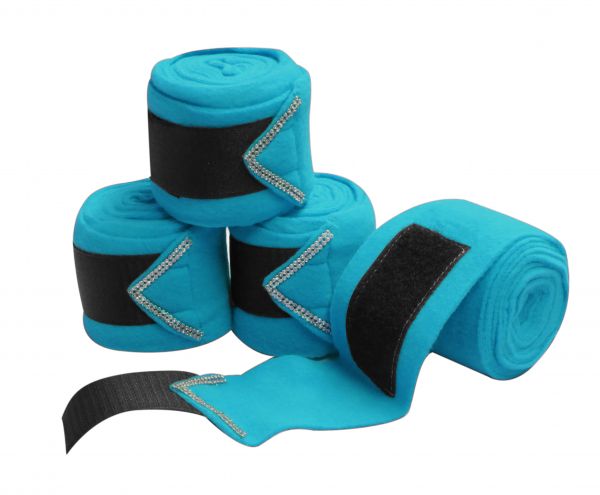 175865: Fleece polo wrap with rhinestones Primary Showman Saddles and Tack