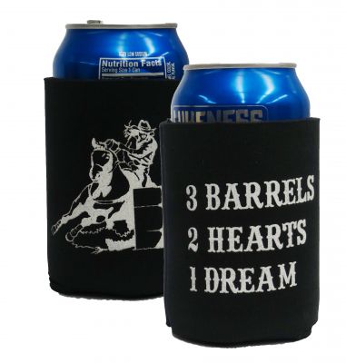 175926: Barrel racer drink koozie Primary Showman Saddles and Tack