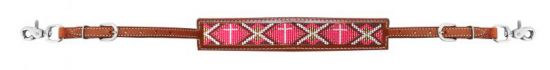 175997: Showman ® Medium leather wither strap with beaded inlay Primary Showman