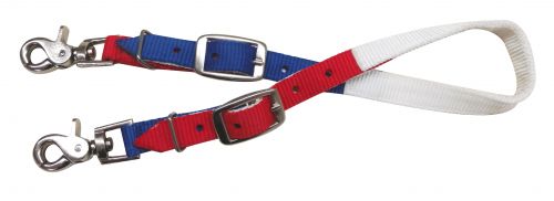 176020: Showman ® Red, white and blue nylon wither strap Primary Showman