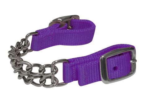 176034: Showman ® Fully adjustable end double chain nylon curb chain Bits Showman