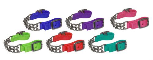176034: Showman ® Fully adjustable end double chain nylon curb chain Bits Showman