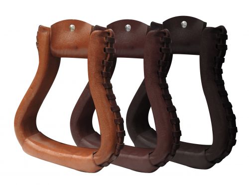176108: Showman ® PONY Leather wrapped stirrups Stirrups Showman