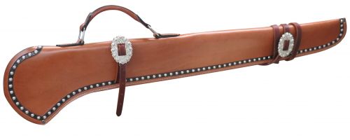 176138: Showman ® 40" Smooth leather gun scabbard with silver studs Primary Showman