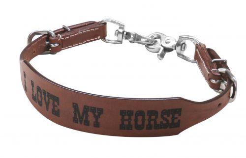176326: Showman ® PONY SIZE " I love my horse" branded wither strap Wither Strap Showman