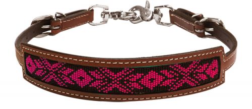 176382: Showman ® Medium leather wither strap with beaded inlay Primary Showman