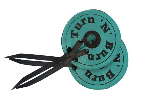 176402: Teal leather bit guards with "Turn "N" Burn" Bits Showman Saddles and Tack