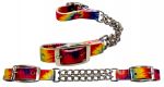 176770: Showman ® Tye Dye Fully adjustable double end chain nylon curb chain Bits Showman