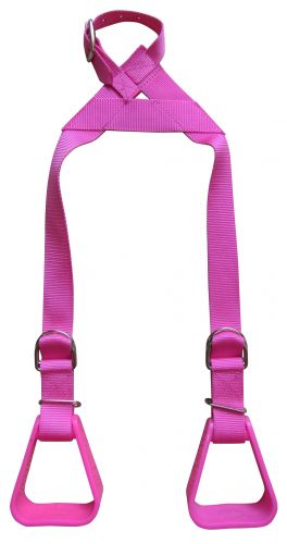 176906: Showman ® Heavy duty nylon adjustable buddy stirrups Stirrups Showman   