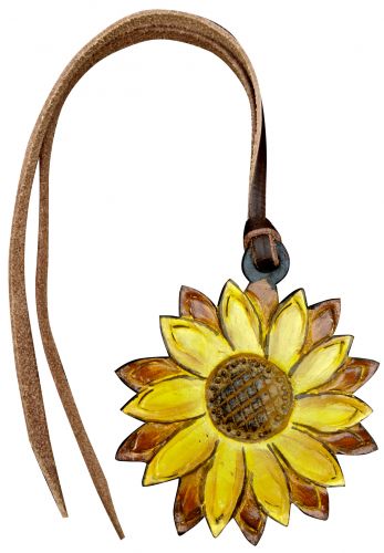 176916: Showman ® Hand painted sunflower tie on saddle accessory Primary Showman