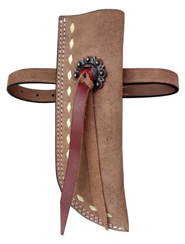 176973: Showman ® Roughout buckstitch leather flag carrier Primary Showman