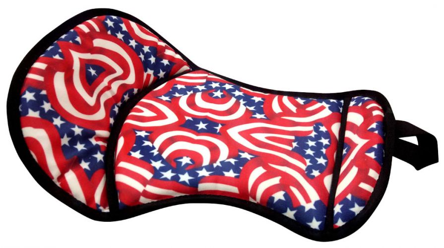 177018: Showman Patriotic Print seat saver with fleece bottom Primary Showman