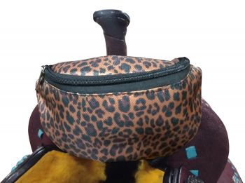 177237: Showman ® Cheetah Print Insulated Nylon Saddle Pouch Primary Showman
