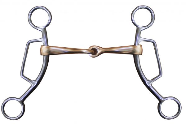 18158: Showman™ stainless steel sliding gag bit with 7" shanks Bits Showman