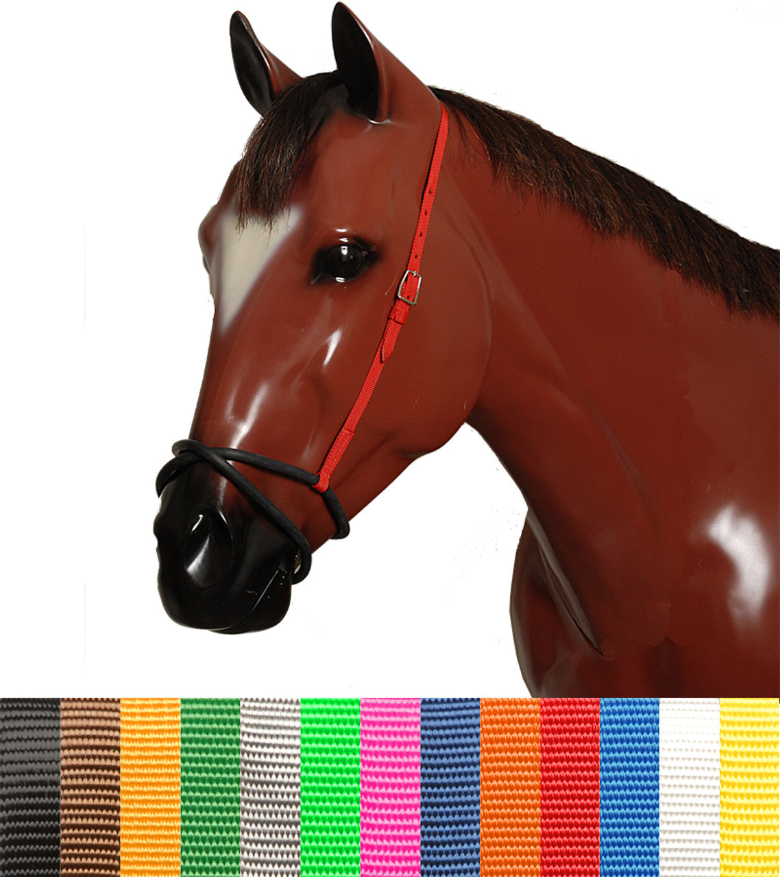 Rubber Figure 8 Noseband with Nylon Straps
