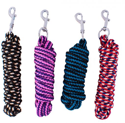 19009: 9' Pro Braided Nylon Lead Rope Primary Showman Saddles and Tack