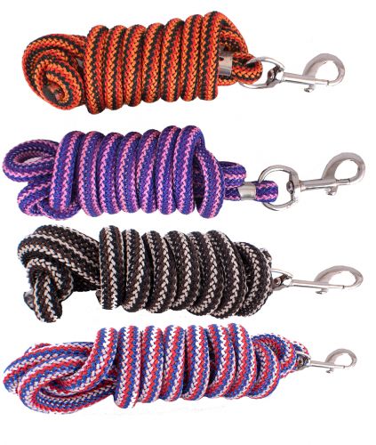 19012: Nylon Pro Braided Lead Rope with Nickle Plated Hardware Primary Showman Saddles and Tack