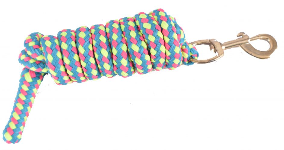 19024: 8' Braided Softy Cotton Lead Rope Primary Showman Saddles and Tack