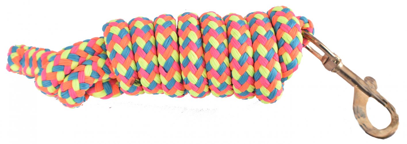 19024: 8' Braided Softy Cotton Lead Rope Primary Showman Saddles and Tack