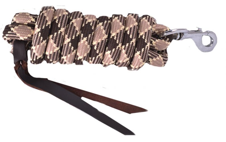 19041: 8' Braided Softy Cotton Lead Rope Primary Showman Saddles and Tack