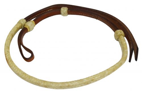 19177: Showman ® 4 ft rawhide braided leather Over & Under whip Whip Showman