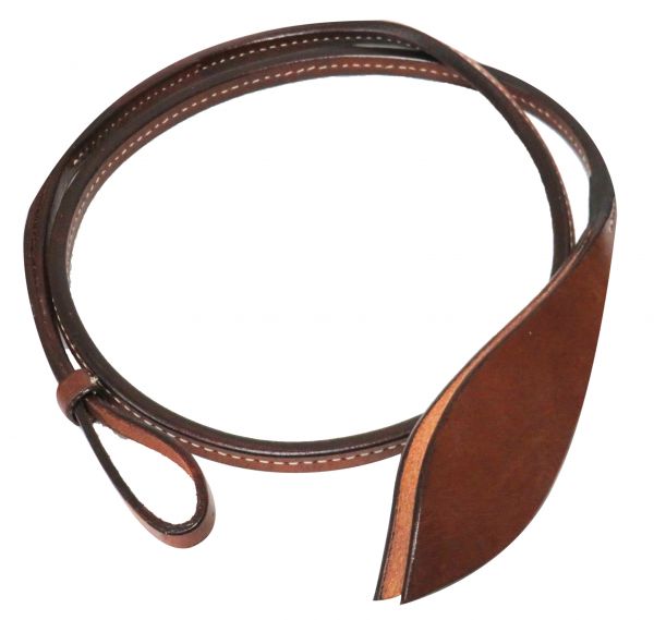 19236: Showman ® 4ft leather Over & Under with popper Whip Showman