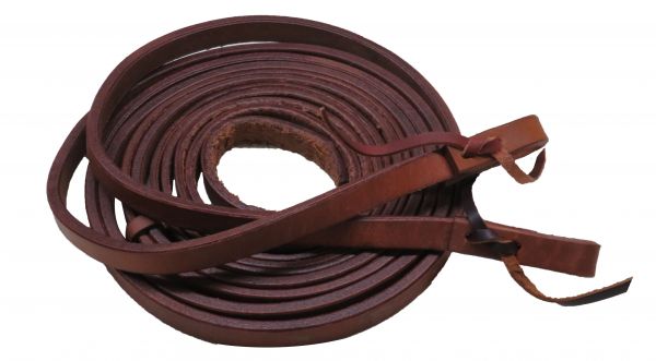 19312: Showman ® 5/8" x 8ft Argentina cow leather split reins Reins Showman