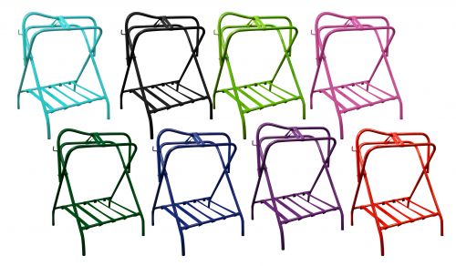 19383-2: Western or English folding floor saddle rack Saddle Rack Showman Saddles and Tack