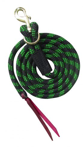 19582: Showman ® 8' nylon pro braid lead rope with removable brass snap Primary Showman