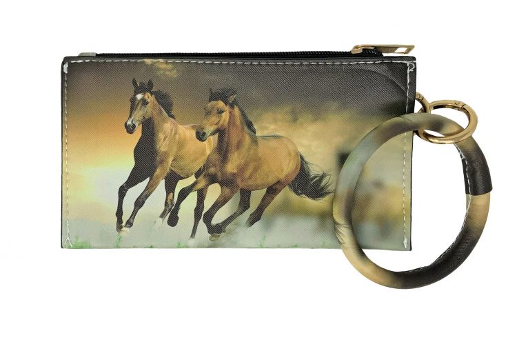 2 Horses Running Printed Wristlet Default Shiloh