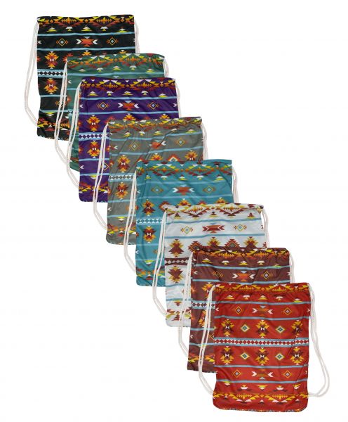 20" Aztec print Drawstring Bag Default Shiloh