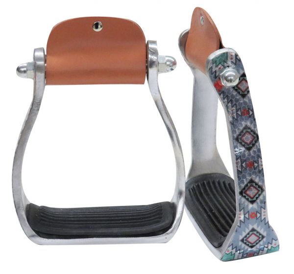 20159: Showman ® Shimmering Navajo print stirrup Primary Showman