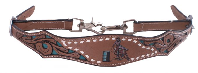 202096: Showman ® Hand painted barrel racer wither strap Primary Showman