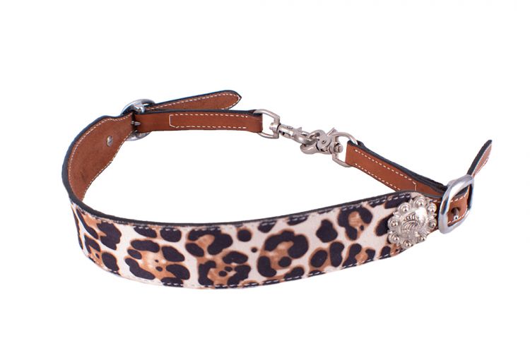 202435: Showman ® Leopard design wither strap with rhinestone Conchos Primary Showman