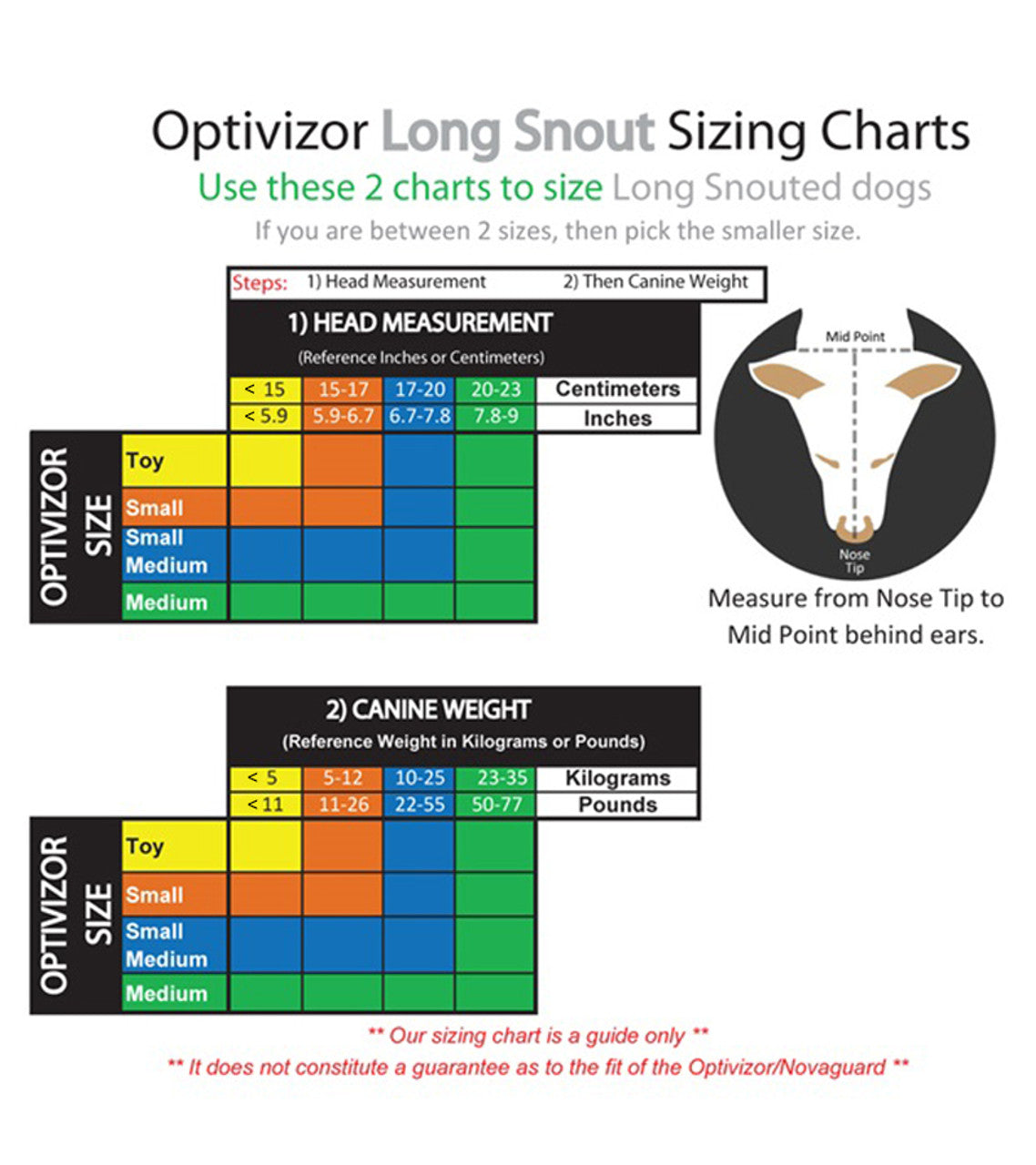 Long Snout Optivizor for Whippets/Greyhounds