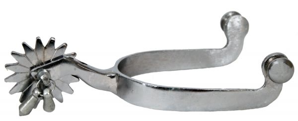 21147: Showman™ men's size nickel plated jingle bob spurs Western Spurs Showman