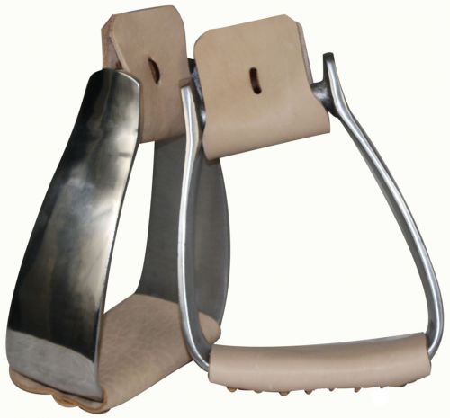 2212661: Showman™ lightweight angled aluminum roper stirrups Primary Showman