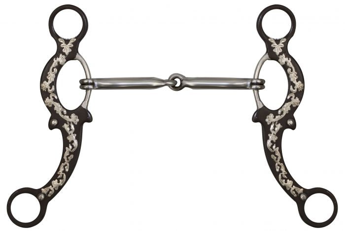 238430: Showman® 5" Brown Steel Snaffle bit Bits Showman