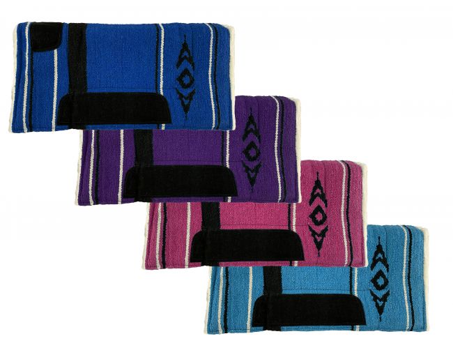 24" x 24" Aztec design saddle pad with fleece bottom Western Saddle Pad Shiloh