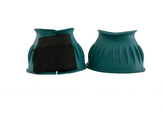 24280: Rubber Bell Boots in various colors with Double Velcro Closure Bell Boot Showman Saddles and Tack